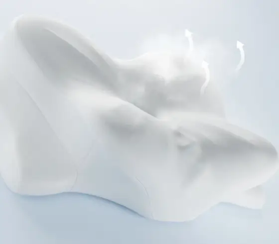 Close-up of the high-density memory foam pillow